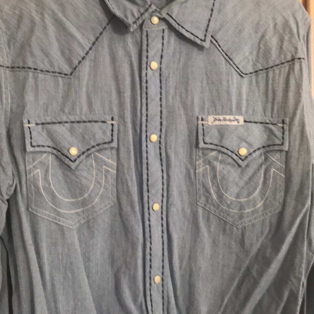 Rare and unique True Religion button up